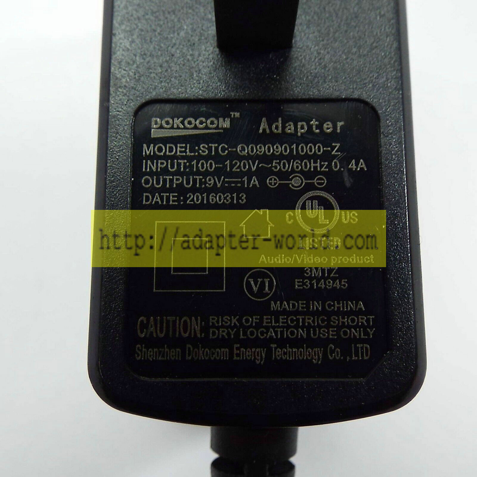 *Brand NEW* 9V 1A AC DC Adapter Doxocom STC-Q090901000-Z POWER SUPPLY